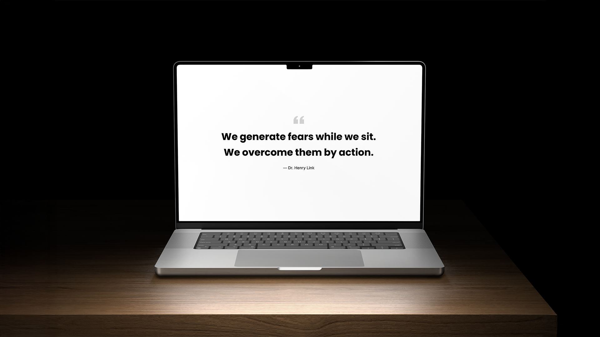 Minimal Quote in dark mode on MacBook